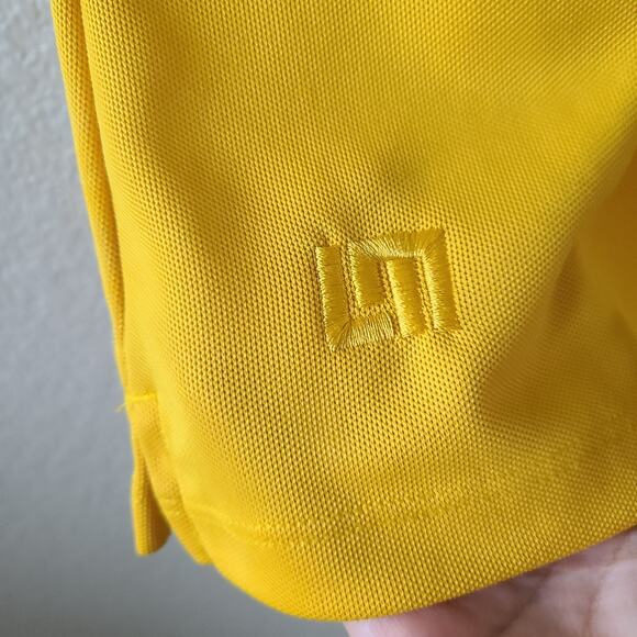 Loudmouth Golf Womens Tank Top Size Large Yellow Sleeveless Collar Buttons Slits - Picture 2 of 10